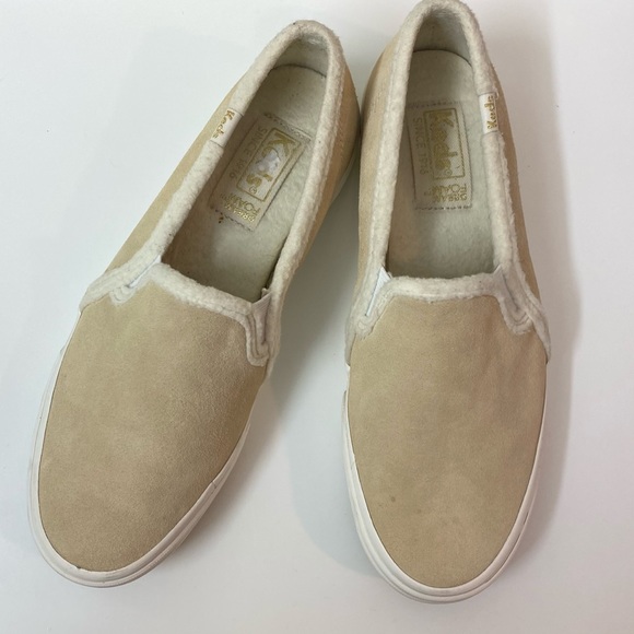 Keds Shoes - Keds Sz 8 Cream Suede Double Decker Slip Ons